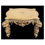 Asnaghi Hand Painted Ornate Coffee Table with Floral Design