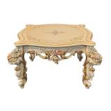 Asnaghi Hand Painted Ornate Coffee Table with Floral Design