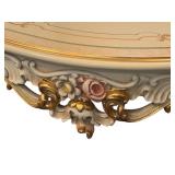 Asnaghi Hand Painted Ornate Coffee Table with Floral Design