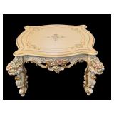 Asnaghi Hand Painted Ornate Coffee Table with Floral Design