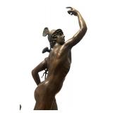 Bronze Mercury Figural Sculpture on Pedestal Base