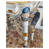 Asnaghi Italian Hand-Painted Dining Table and 6 Chairs Set / Asnaghi Calendula Collection