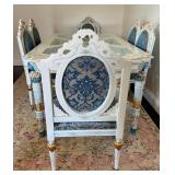Asnaghi Italian Hand-Painted Dining Table and 6 Chairs Set / Asnaghi Calendula Collection