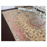 Large Oriental Style Area Rug 80 x 120 Inches with Floral Pattern