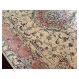 Large Oriental Style Area Rug 80 x 120 Inches with Floral Pattern