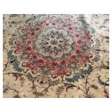 Large Oriental Style Area Rug 80 x 120 Inches with Floral Pattern