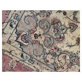 Large Oriental Style Area Rug 80 x 120 Inches with Floral Pattern