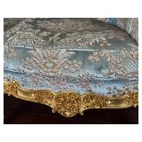 Vintage Rococo Style Sofa with Gold Gilt Wood and Tapestry Upholstery