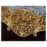 Vintage Rococo Style Sofa with Gold Gilt Wood and Tapestry Upholstery