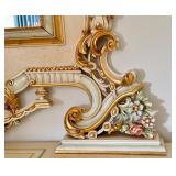 Ornate Asnaghi Italian Style Dresser with Mirror and Floral Detailing