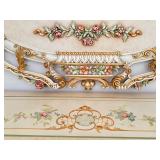 Ornate Asnaghi Italian Style Dresser with Mirror and Floral Detailing