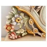 Ornate Asnaghi Italian Style Dresser with Mirror and Floral Detailing