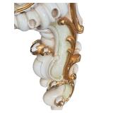 Ornate Hand-Painted Asnaghi Coffee Table with Floral Accents