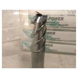 Lot of (4) ALU-POWER 3-Flute End Mill - 1/2x1/2x1-1/4x3"