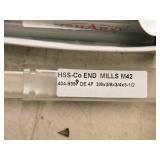 Lot of (8) Shars - 3/8 4 Flute Double Sided HSS End Mill