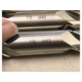 Lot of (3) 4 Flute Double Sided HSS End Mill - 7/8 (x2), 3/4 (x1)