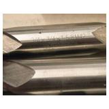 Lot of (3) 4 Flute Double Sided HSS End Mill - 7/8 (x2), 3/4 (x1)