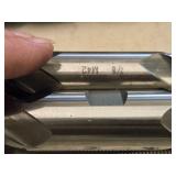 Lot of (3) 4 Flute Double Sided HSS Ground End Mill - 3/4, 7/8, 1"