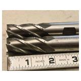 Lot of (2) - 3/4 4 Flute Double Sided HSS Ground End Mill
