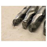Lot of (4) 2 Flute Double Sided End Mill - 1/2 (x2), 25/64 (x1), 3/8 (x1)
