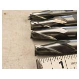Lot of (4) 2 Flute Double Sided End Mill - 1/2 (x2), 25/64 (x1), 3/8 (x1)