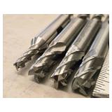 Lot of (4) 4 Flute Double Sided End Mill - 3/16x3/8 (x1), 5/16x3/8 (x2), 3/8x3/8 (x1)