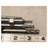 Lot of (4) 4 Flute Double Sided End Mill - 7/64, 1/8, 3/16, 5/16