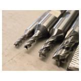 Lot of (4) 4 Flute Double Sided End Mill - 7/64, 1/8, 3/16, 5/16