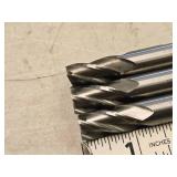 Lot of (3) - 1/2 4 Flute Double Sided Cobalt End Mill