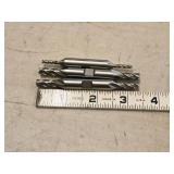 Lot of (3) 4 Flute Double Sided HSS End Mill - 1/8x3/8 (x1) , 1/4x3/8 (x2)