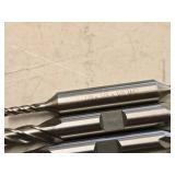 Lot of (3) 4 Flute Double Sided HSS End Mill - 1/8x3/8 (x1) , 1/4x3/8 (x2)