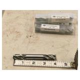 Lot of (4) Allied Machine & Engineering 8% Cobalt 4 Flute Double Sided Cobalt End Mill - 1/2x1/2x1x4-1/8
