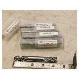 Lot of (5) Allied Machine & Engineering 8% Cobalt 4 Flute Double Sided Cobalt End Mill - 1/2x1/2x1x4-1/8