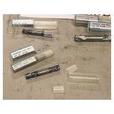 Lot of (5) 4 Flute Double-Sided Carbide End Mill - (2) 1/2, (2) 3/8 Tialn Coated, (1) 5/16 Tiain Coated