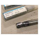 Lot of (5) 4 Flute Double-Sided Carbide End Mill - (2) 1/2, (2) 3/8 Tialn Coated, (1) 5/16 Tiain Coated