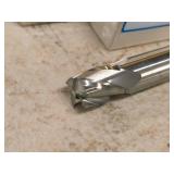 Lot of (5) 4 Flute Double-Sided Carbide End Mill - (2) 1/2, (2) 3/8 Tialn Coated, (1) 5/16 Tiain Coated