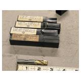 Lot of (4) Addison 4 Flute Single Side End Mill - 1/8, 1/4, 3/8, 5/16