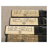 Lot of (4) Addison 4 Flute Single Side End Mill - 1/8, 1/4, 3/8, 5/16