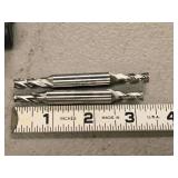 Lot of (5) HSS Single Sided End Mill - 4 Flute 1/4x3/8 (x2), 2 Flute 1/4x3/8 (x3)