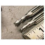Lot of (5) HSS Single Sided End Mill - 4 Flute 1/4x3/8 (x2), 2 Flute 1/4x3/8 (x3)