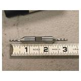 Lot of (3) HSS 4 Flute Double Sided End Mill - 1/8x3/8