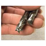Lot of (4) HSS Double Sided End Mill - 4 Flute 3/8x3/8 (x3), 2 Flute 3/8x3/8 (x1) - 5/16x3/8