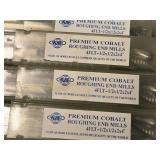 Lot of (7) Allied Machine & Engineering Premium Cobalt 4 Flute Roughing End Mill - 1/2x1/2x2x4"