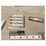 Lot of (7) Allied Machine & Engineering Premium Cobalt 4 Flute Roughing End Mill - 3/8x3/8x3/4x2-1/2