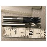 Lot of (7) Allied Machine & Engineering Premium Cobalt 4 Flute Roughing End Mill - 3/8x3/8x3/4x2-1/2