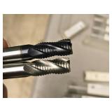 Lot of (7) Allied Machine & Engineering Premium Cobalt 4 Flute Roughing End Mill - 3/8x3/8x3/4x2-1/2