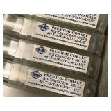 Lot of (7) Allied Machine & Engineering Premium Cobalt 4 Flute Roughing End Mill - 3/8x3/8x3/4x2-1/2
