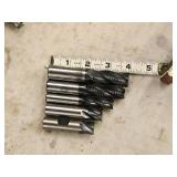 Lot of (5) 4 Flute Roughing End Mill - 3/4" (x1), 1/2" (x1), 5/8" (x3)