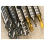 Lot of (6) 3 Flute Carbide End Mill - 1/4", 1/8", 1/2", 3/16", 3/8", 3mm
