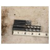 Lot of (5) 3 Flute Carbide End Mill - 1/2" (x1), 7/16" (x1), 1/4" (x3)